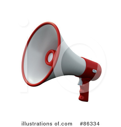 Royalty-Free (RF) Megaphone Clipart Illustration by Mopic - Stock Sample #86334