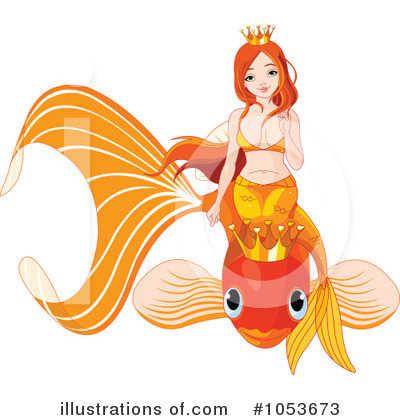 Royalty-Free (RF) Mermaid Clipart Illustration by Pushkin - Stock Sample #1053673