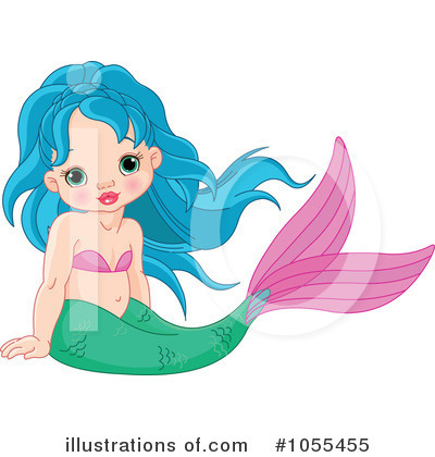 Royalty-Free (RF) Mermaid Clipart Illustration by Pushkin - Stock Sample #1055455