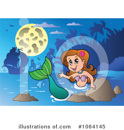 Royalty-Free (RF) Mermaid Clipart Illustration by visekart - Stock Sample #1064145