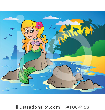 Royalty-Free (RF) Mermaid Clipart Illustration by visekart - Stock Sample #1064156