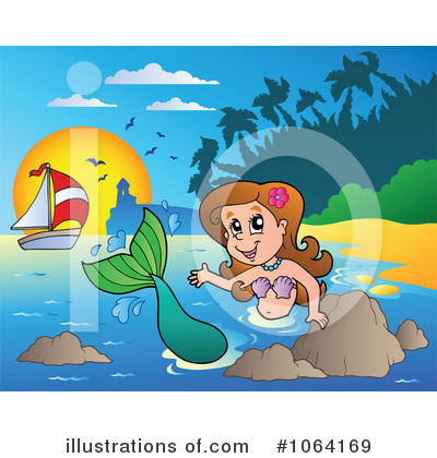 Royalty-Free (RF) Mermaid Clipart Illustration by visekart - Stock Sample #1064169