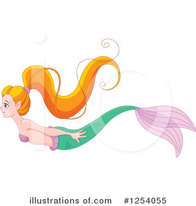 Royalty-Free (RF) Mermaid Clipart Illustration by Pushkin - Stock Sample #1254055