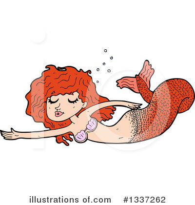 Royalty-Free (RF) Mermaid Clipart Illustration by lineartestpilot - Stock Sample #1337262