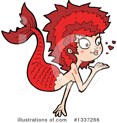 Royalty-Free (RF) Mermaid Clipart Illustration by lineartestpilot - Stock Sample #1337266