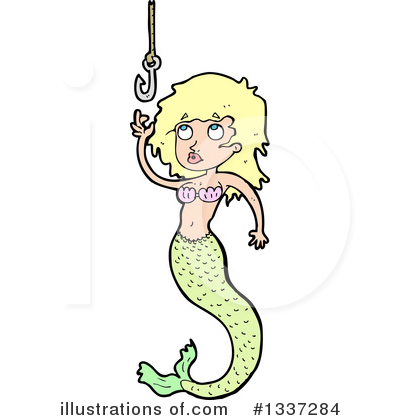 Royalty-Free (RF) Mermaid Clipart Illustration by lineartestpilot - Stock Sample #1337284