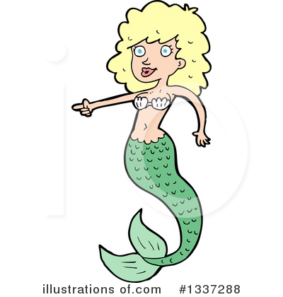Royalty-Free (RF) Mermaid Clipart Illustration by lineartestpilot - Stock Sample #1337288
