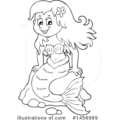 Royalty-Free (RF) Mermaid Clipart Illustration by visekart - Stock Sample #1456989