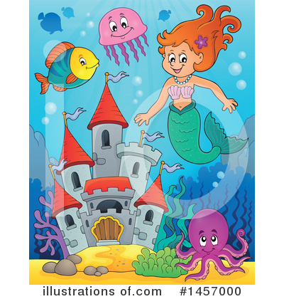 Royalty-Free (RF) Mermaid Clipart Illustration by visekart - Stock Sample #1457000