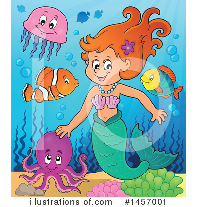 Royalty-Free (RF) Mermaid Clipart Illustration by visekart - Stock Sample #1457001