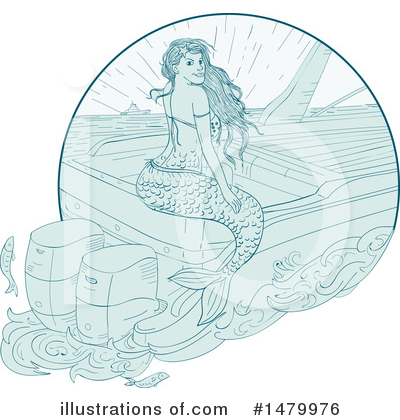 Royalty-Free (RF) Mermaid Clipart Illustration by patrimonio - Stock Sample #1479976