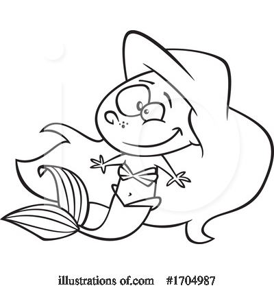 Royalty-Free (RF) Mermaid Clipart Illustration by toonaday - Stock Sample #1704987
