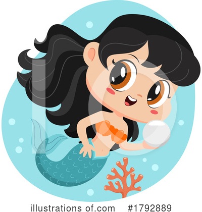 Royalty-Free (RF) Mermaid Clipart Illustration by Hit Toon - Stock Sample #1792889