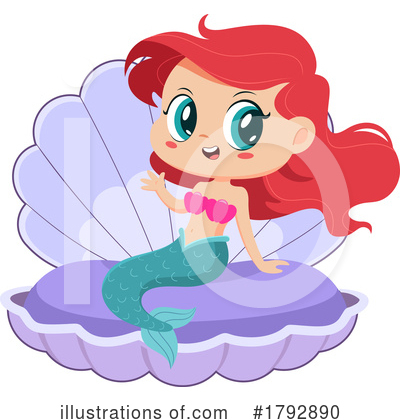 Mermaid Clipart #1792890 by Hit Toon