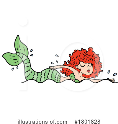 Royalty-Free (RF) Mermaid Clipart Illustration by lineartestpilot - Stock Sample #1801828