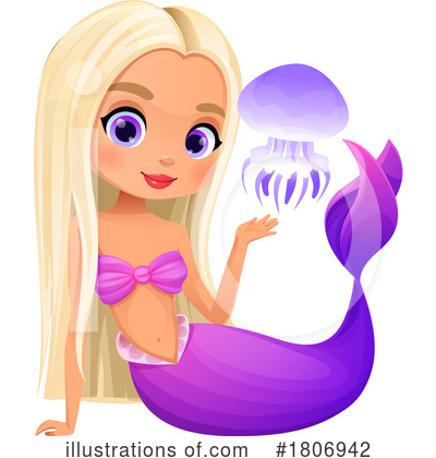 Royalty-Free (RF) Mermaid Clipart Illustration by Vector Tradition SM - Stock Sample #1806942