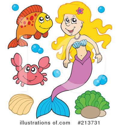 Royalty-Free (RF) Mermaid Clipart Illustration by visekart - Stock Sample #213731