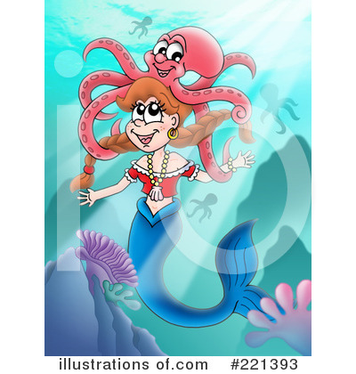 Royalty-Free (RF) Mermaid Clipart Illustration by visekart - Stock Sample #221393