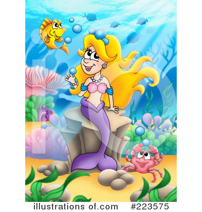 Royalty-Free (RF) Mermaid Clipart Illustration by visekart - Stock Sample #223575