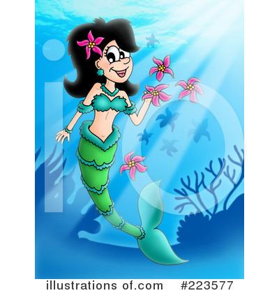 Royalty-Free (RF) Mermaid Clipart Illustration by visekart - Stock Sample #223577