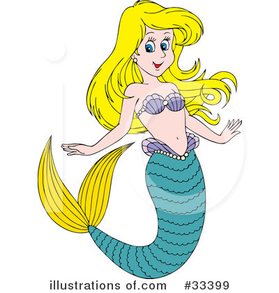 Royalty-Free (RF) Mermaid Clipart Illustration by Alex Bannykh - Stock Sample #33399