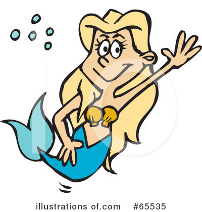 Royalty-Free (RF) Mermaid Clipart Illustration by Dennis Holmes Designs - Stock Sample #65535