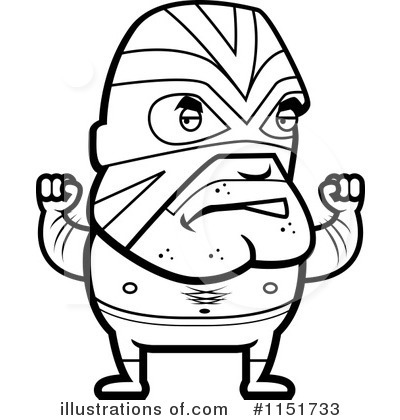 Luchador Clipart #1151733 by Cory Thoman