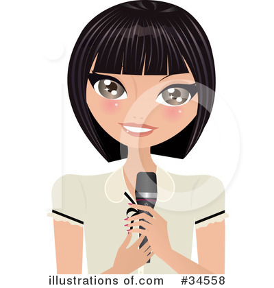 Royalty-Free (RF) Microphone Clipart Illustration by Melisende Vector - Stock Sample #34558
