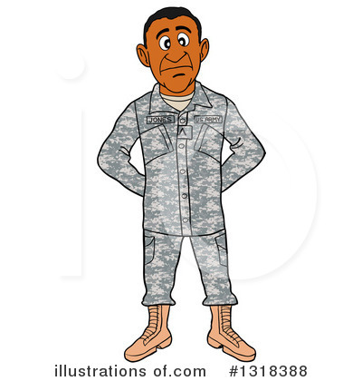 Royalty-Free (RF) Military Clipart Illustration by LaffToon - Stock Sample #1318388