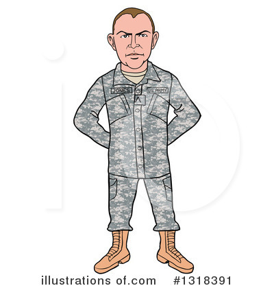 Royalty-Free (RF) Military Clipart Illustration by LaffToon - Stock Sample #1318391