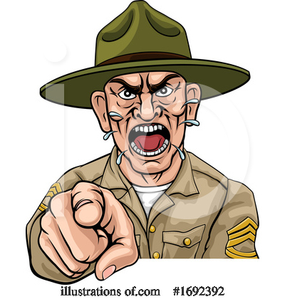 Drill Sergeant Clipart #1692392 by AtStockIllustration