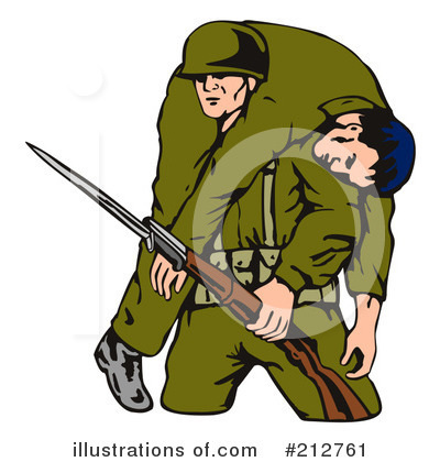 Royalty-Free (RF) Military Clipart Illustration by patrimonio - Stock Sample #212761