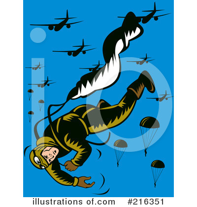 Royalty-Free (RF) Military Clipart Illustration by patrimonio - Stock Sample #216351