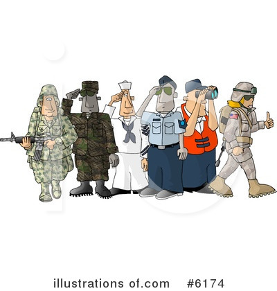 Royalty-Free (RF) Military Clipart Illustration by djart - Stock Sample #6174