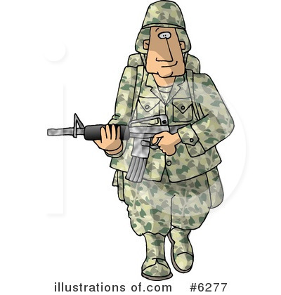 Royalty-Free (RF) Military Clipart Illustration by djart - Stock Sample #6277