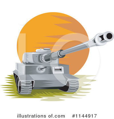 Royalty-Free (RF) Military Tank Clipart Illustration by patrimonio - Stock Sample #1144917