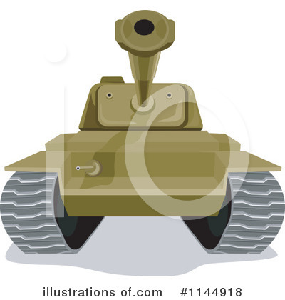 Royalty-Free (RF) Military Tank Clipart Illustration by patrimonio - Stock Sample #1144918