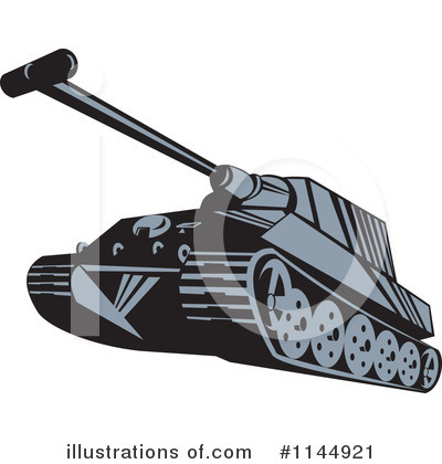 Royalty-Free (RF) Military Tank Clipart Illustration by patrimonio - Stock Sample #1144921