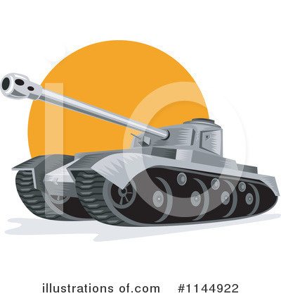Royalty-Free (RF) Military Tank Clipart Illustration by patrimonio - Stock Sample #1144922