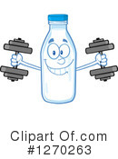 Milk Bottle Character Clipart #1270263 by Hit Toon