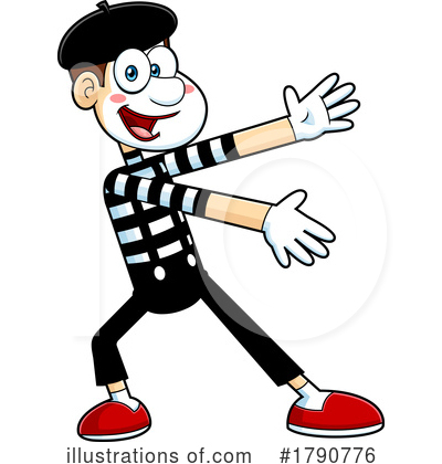 Royalty-Free (RF) Mime Clipart Illustration by Hit Toon - Stock Sample #1790776
