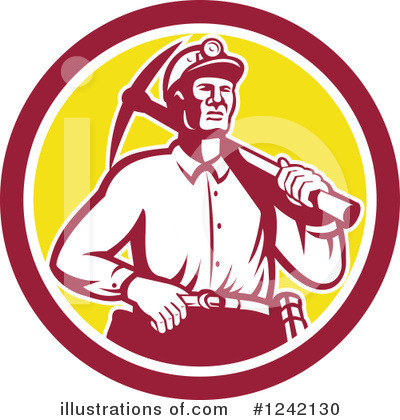 Royalty-Free (RF) Miner Clipart Illustration by patrimonio - Stock Sample #1242130