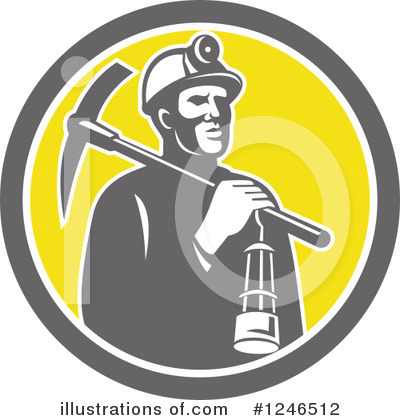 Royalty-Free (RF) Miner Clipart Illustration by patrimonio - Stock Sample #1246512