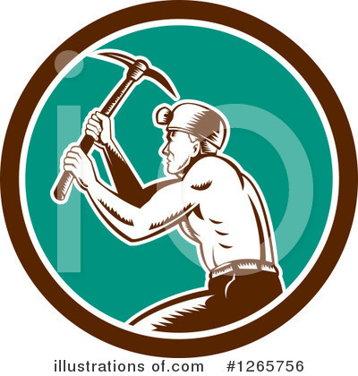 Royalty-Free (RF) Miner Clipart Illustration by patrimonio - Stock Sample #1265756