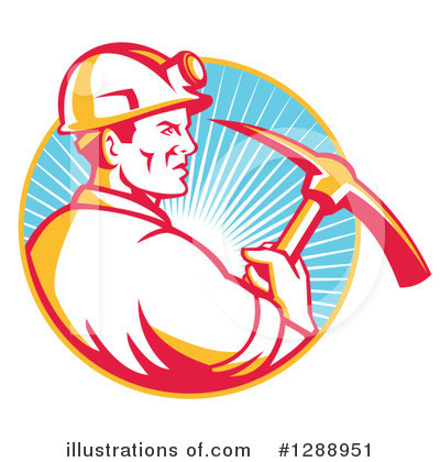 Royalty-Free (RF) Miner Clipart Illustration by patrimonio - Stock Sample #1288951