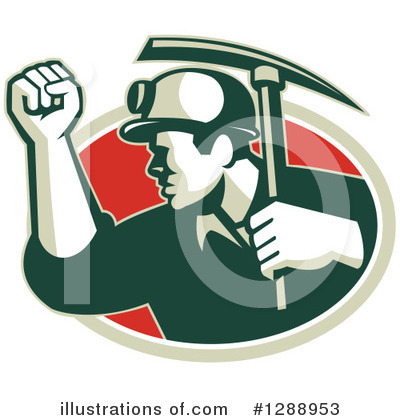 Royalty-Free (RF) Miner Clipart Illustration by patrimonio - Stock Sample #1288953