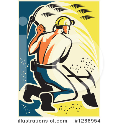 Royalty-Free (RF) Miner Clipart Illustration by patrimonio - Stock Sample #1288954