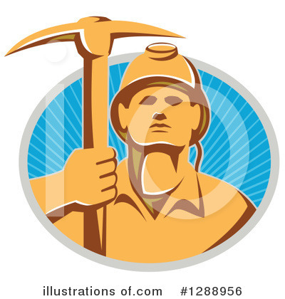Royalty-Free (RF) Miner Clipart Illustration by patrimonio - Stock Sample #1288956
