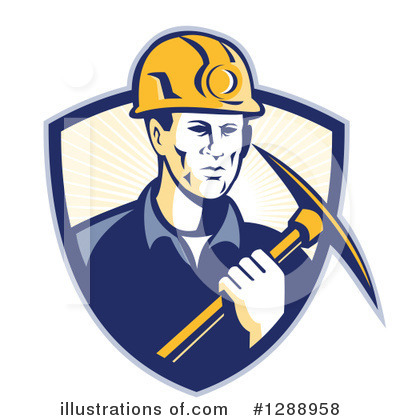 Royalty-Free (RF) Miner Clipart Illustration by patrimonio - Stock Sample #1288958
