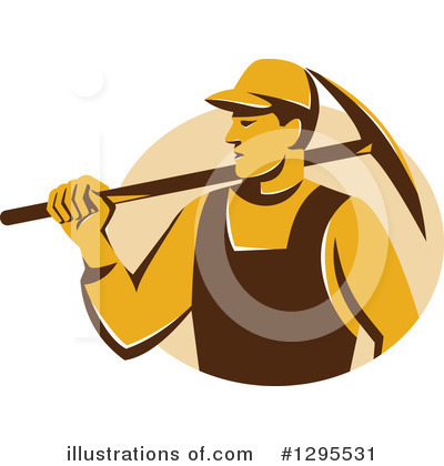 Royalty-Free (RF) Miner Clipart Illustration by patrimonio - Stock Sample #1295531
